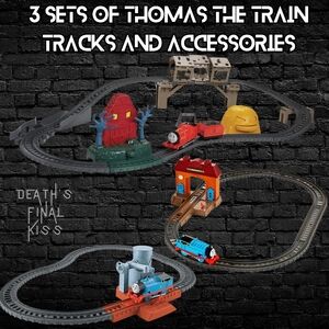 3 Fisher-Price Thomas Friends Train Set Track Accessories James Red Engine Car